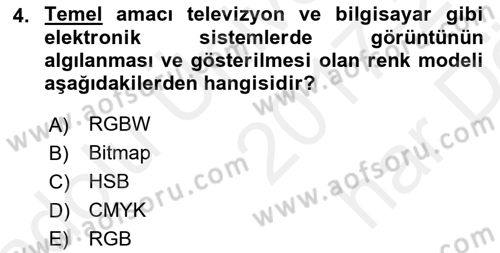 Sayısal Fotoğrafa Giriş Dersi 2017 - 2018 Yılı (Vize) Ara Sınav Soruları 4. Soru