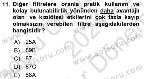 Sayısal Fotoğrafa Giriş Dersi 2021 - 2022 Yılı (Final) Dönem Sonu Sınav Soruları 11. Soru