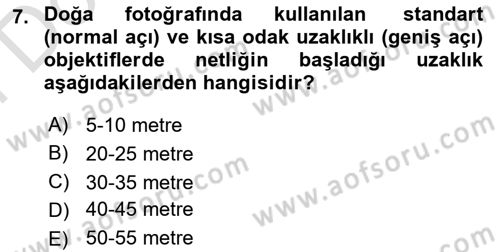 Sayısal Fotoğrafa Giriş Dersi 2021 - 2022 Yılı (Final) Dönem Sonu Sınav Soruları 7. Soru