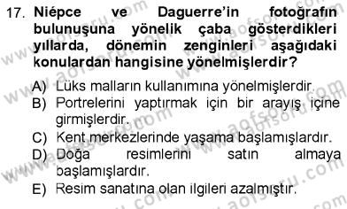Fotoğraf Kültürü Dersi Ara Sınavı Deneme Sınav Soruları 17. Soru