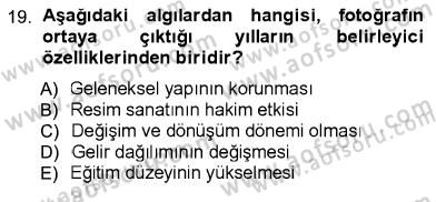 Fotoğraf Kültürü Dersi Ara Sınavı Deneme Sınav Soruları 19. Soru
