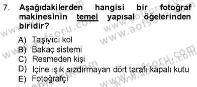 Fotoğraf Kültürü Dersi Ara Sınavı Deneme Sınav Soruları 7. Soru