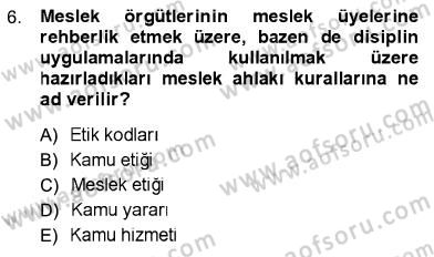 Fotoğraf Kültürü Dersi 2012 - 2013 Yılı (Final) Dönem Sonu Sınav Soruları 6. Soru