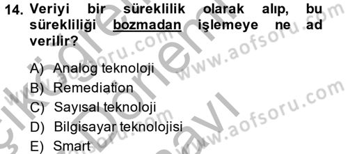 Fotoğraf Kültürü Dersi 2014 - 2015 Yılı (Final) Dönem Sonu Sınav Soruları 14. Soru