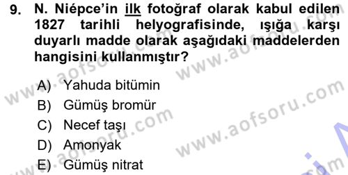 Fotoğraf Kültürü Dersi Ara Sınavı Deneme Sınav Soruları 9. Soru