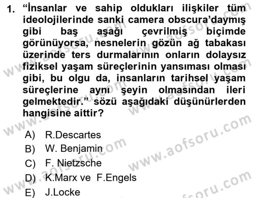 Fotoğraf Kültürü Dersi 2015 - 2016 Yılı (Final) Dönem Sonu Sınav Soruları 1. Soru