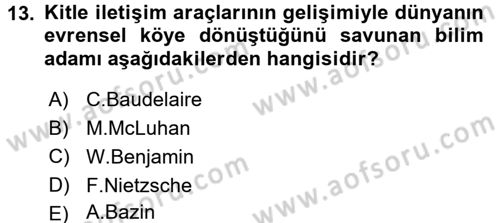 Fotoğraf Kültürü Dersi 2015 - 2016 Yılı (Final) Dönem Sonu Sınav Soruları 13. Soru