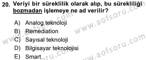 Fotoğraf Kültürü Dersi 2015 - 2016 Yılı (Final) Dönem Sonu Sınav Soruları 20. Soru