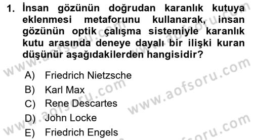 Fotoğraf Kültürü Dersi 2016 - 2017 Yılı 3 Ders Sınav Soruları 1. Soru