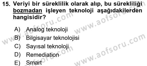 Fotoğraf Kültürü Dersi 2016 - 2017 Yılı 3 Ders Sınav Soruları 15. Soru