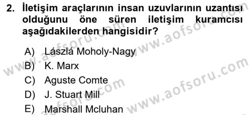 Fotoğraf Kültürü Dersi 2016 - 2017 Yılı 3 Ders Sınav Soruları 2. Soru