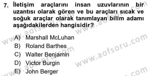 Fotoğraf Kültürü Dersi 2016 - 2017 Yılı (Final) Dönem Sonu Sınav Soruları 7. Soru