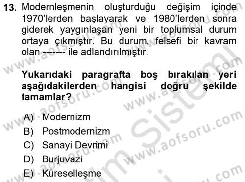 Fotoğraf Kültürü Dersi Ara Sınavı Deneme Sınav Soruları 13. Soru