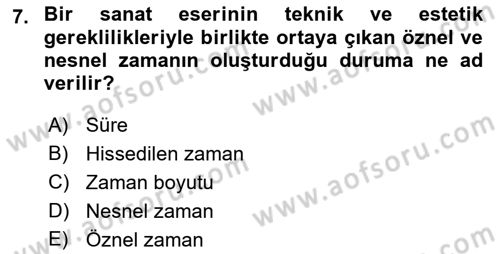 Fotoğraf Kültürü Dersi 2022 - 2023 Yılı (Final) Dönem Sonu Sınav Soruları 7. Soru