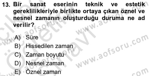 Fotoğraf Kültürü Dersi 2022 - 2023 Yılı Yaz Okulu Sınav Soruları 13. Soru