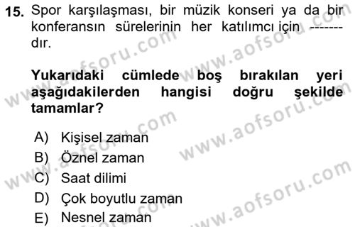 Fotoğraf Kültürü Dersi 2022 - 2023 Yılı Yaz Okulu Sınav Soruları 15. Soru