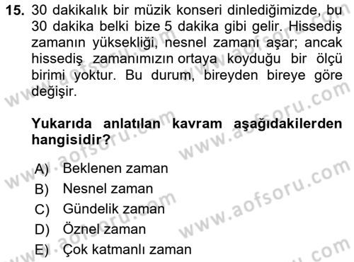 Fotoğraf Kültürü Dersi 2023 - 2024 Yılı Yaz Okulu Sınav Soruları 15. Soru