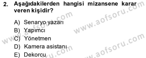 Film ve Video Kültürü Dersi 2013 - 2014 Yılı (Vize) Ara Sınav Soruları 2. Soru