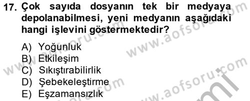 Film ve Video Kültürü Dersi 2013 - 2014 Yılı (Final) Dönem Sonu Sınav Soruları 17. Soru