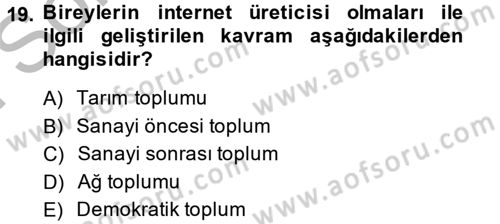 Film ve Video Kültürü Dersi 2013 - 2014 Yılı (Final) Dönem Sonu Sınav Soruları 19. Soru