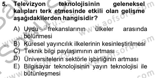 Film ve Video Kültürü Dersi 2013 - 2014 Yılı (Final) Dönem Sonu Sınav Soruları 5. Soru