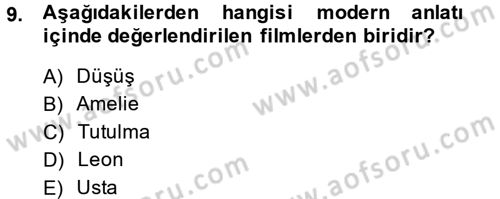 Film ve Video Kültürü Dersi 2014 - 2015 Yılı (Vize) Ara Sınav Soruları 9. Soru