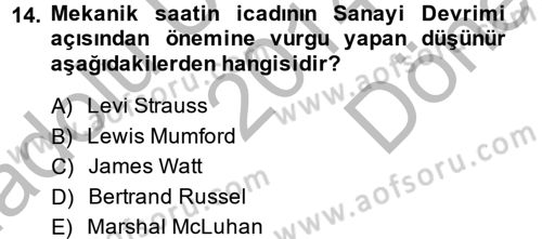 Film ve Video Kültürü Dersi 2014 - 2015 Yılı (Final) Dönem Sonu Sınav Soruları 14. Soru