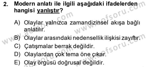 Film ve Video Kültürü Dersi 2014 - 2015 Yılı (Final) Dönem Sonu Sınav Soruları 2. Soru