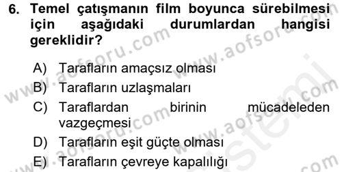 Film ve Video Kültürü Dersi 2015 - 2016 Yılı (Vize) Ara Sınav Soruları 6. Soru