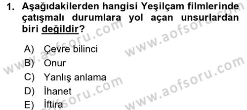 Film ve Video Kültürü Dersi 2015 - 2016 Yılı (Final) Dönem Sonu Sınav Soruları 1. Soru