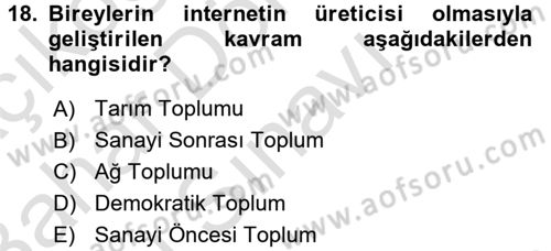 Film ve Video Kültürü Dersi 2015 - 2016 Yılı (Final) Dönem Sonu Sınav Soruları 18. Soru