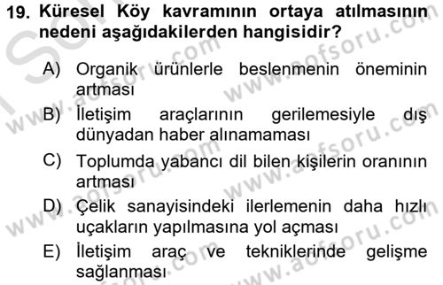 Film ve Video Kültürü Dersi 2015 - 2016 Yılı (Final) Dönem Sonu Sınav Soruları 19. Soru