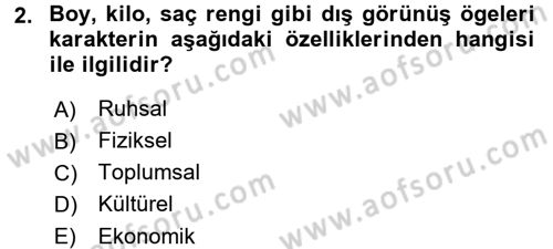 Film ve Video Kültürü Dersi 2015 - 2016 Yılı (Final) Dönem Sonu Sınav Soruları 2. Soru