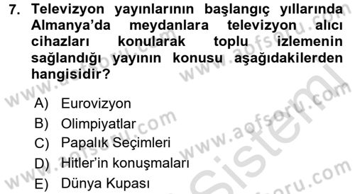 Film ve Video Kültürü Dersi 2015 - 2016 Yılı (Final) Dönem Sonu Sınav Soruları 7. Soru