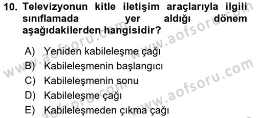 Film ve Video Kültürü Dersi 2016 - 2017 Yılı (Final) Dönem Sonu Sınav Soruları 10. Soru