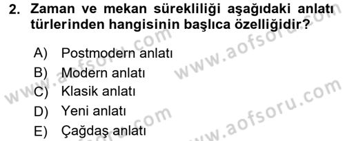 Film ve Video Kültürü Dersi 2017 - 2018 Yılı (Final) Dönem Sonu Sınav Soruları 2. Soru
