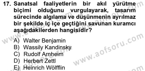 Film ve Video Yapımı Dersi 2012 - 2013 Yılı (Final) Dönem Sonu Sınav Soruları 17. Soru