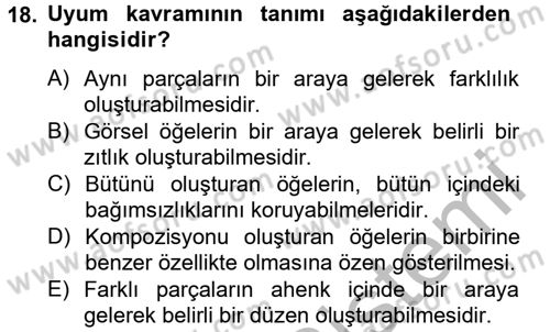 Film ve Video Yapımı Dersi 2012 - 2013 Yılı (Final) Dönem Sonu Sınav Soruları 18. Soru