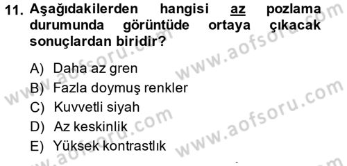 Film ve Video Yapımı Dersi 2013 - 2014 Yılı (Vize) Ara Sınav Soruları 11. Soru