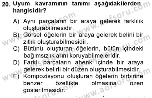 Film ve Video Yapımı Dersi 2013 - 2014 Yılı Tek Ders Sınav Soruları 20. Soru