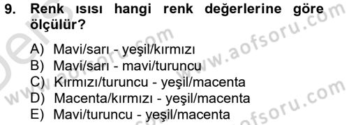 Film ve Video Yapımı Dersi 2013 - 2014 Yılı Tek Ders Sınav Soruları 9. Soru