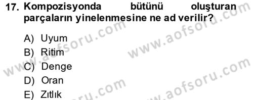 Film ve Video Yapımı Dersi 2014 - 2015 Yılı (Final) Dönem Sonu Sınav Soruları 17. Soru