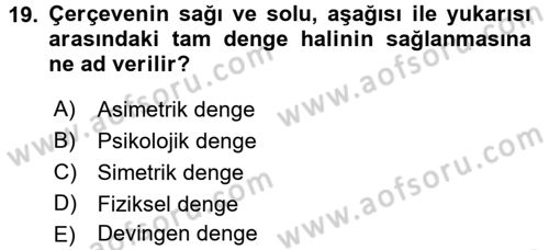 Film ve Video Yapımı Dersi 2016 - 2017 Yılı (Final) Dönem Sonu Sınav Soruları 19. Soru