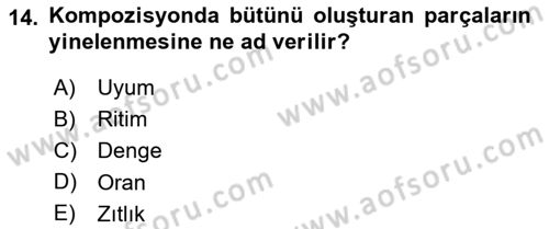 Film ve Video Yapımı Dersi 2018 - 2019 Yılı (Final) Dönem Sonu Sınav Soruları 14. Soru