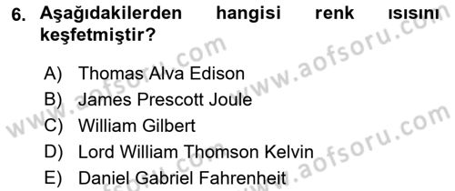 Film ve Video Yapımı Dersi 2018 - 2019 Yılı (Final) Dönem Sonu Sınav Soruları 6. Soru