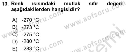 Film ve Video Yapımı Dersi 2020 - 2021 Yılı Yaz Okulu Sınav Soruları 13. Soru