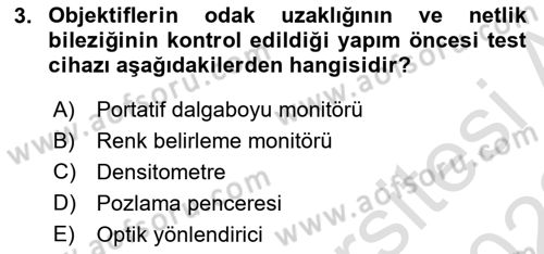 Film ve Video Yapımı Dersi 2021 - 2022 Yılı Yaz Okulu Sınav Soruları 3. Soru