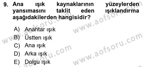 Film ve Video Yapımı Dersi 2021 - 2022 Yılı Yaz Okulu Sınav Soruları 9. Soru