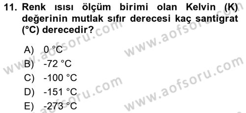 Film ve Video Yapımı Dersi 2023 - 2024 Yılı (Final) Dönem Sonu Sınav Soruları 11. Soru