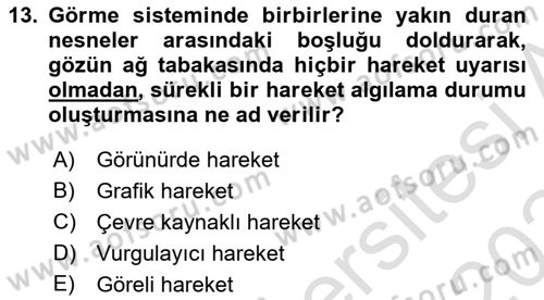 Film ve Video Yapımı Dersi 2023 - 2024 Yılı (Final) Dönem Sonu Sınav Soruları 13. Soru